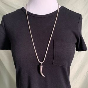.925 Silver Sabre Tooth Necklace
